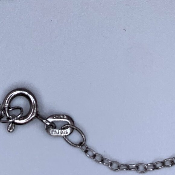 925 SILVER FROG NECKLACE WITH GREEN STONE - Picture 2 of 4